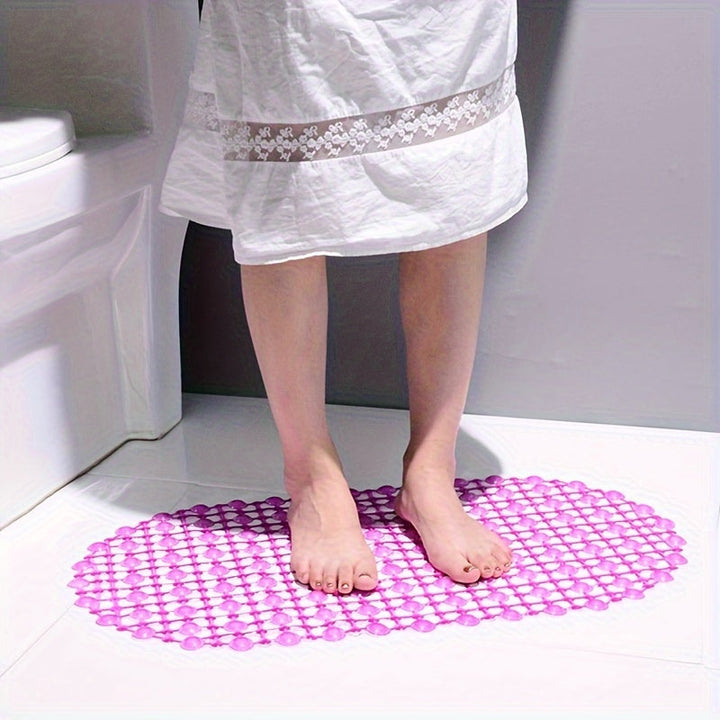 1 pieza - Alfombra de baño para ducha, alfombrilla para bañera y cuarto de baño, tapete antideslizante con ventosas, felpudo de PVC