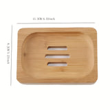 1 charola de bambú creativa para jabón, caja escurridora para almacenamiento y organización en el baño