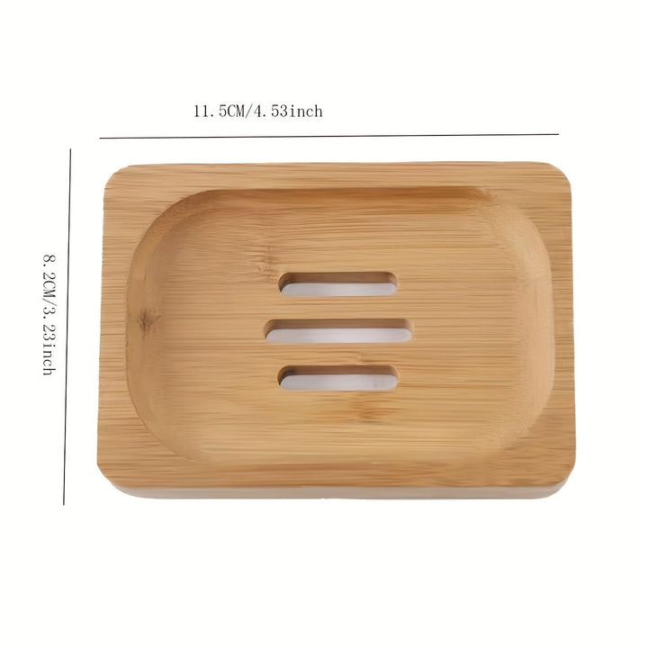 1 charola de bambú creativa para jabón, caja escurridora para almacenamiento y organización en el baño