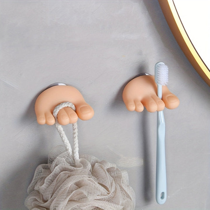 Soporte para Cepillo de Dientes 1pc, Ventosa Divertida para Cepillos, Estante de Almacenamiento para Decoración de Baño, Pequeño Clip