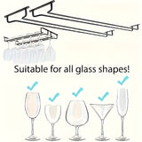 Soporte para copas de vino tinto colgante de 4/2 piezas para cocinas y comedores que permite un almacenamiento fácil de las copas con tallo. Di adiós al desorden, y es aplicable tanto en bares como en restaurantes