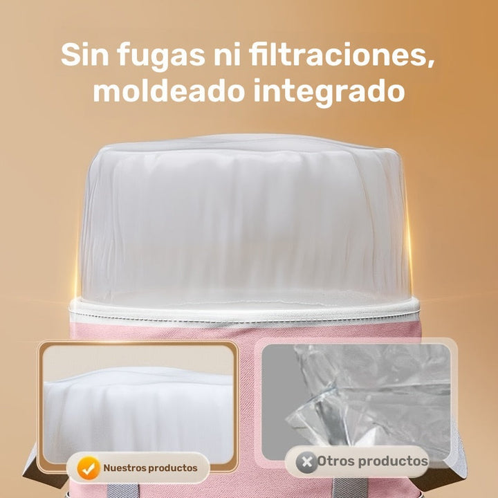 Explor Foot Spa - Cubo Portátil Plegable para Baño de Piernas y Pies con Asas Ergonómicas, Sin Necesidad de Electricidad, No Tóxico & Libre de Formaldehído, Diseño Rosa y Gris para Relajación en Casa o Viajes