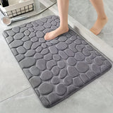 Alfombra de baño de coral suave, antideslizante, rápida secado, respaldo de PVC, lavable en máquina, poliéster de lujo, pila baja, rectangular, ideal para la entrada del baño, 15,75x23,62 pulgadas, hecha a mano, patrón geométrico, 100% poliéster, 100% PV