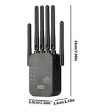 Extensor de WIFI Momotor-WIFI - Amplificador de señal de WIFI con 6 antenas - Soporta WIFI6-300Mbps y puerto Ethernet - Adaptador de red doméstica con extensor de red inalámbrica de larga distancia con puerto Ethernet