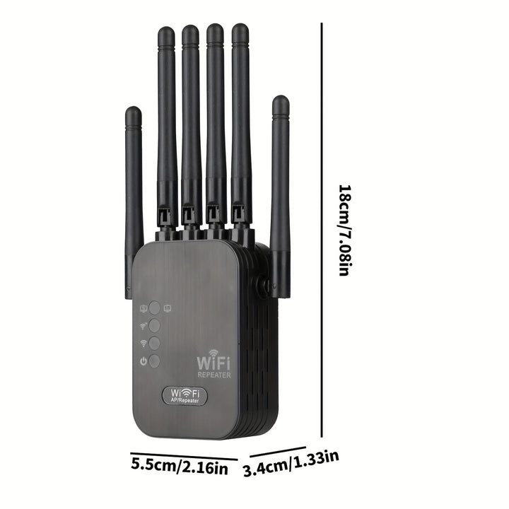 Extensor de WIFI Momotor-WIFI - Amplificador de señal de WIFI con 6 antenas - Soporta WIFI6-300Mbps y puerto Ethernet - Adaptador de red doméstica con extensor de red inalámbrica de larga distancia con puerto Ethernet