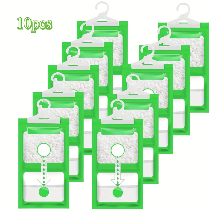 Juego de 10 Bolsas Deshumidificadoras para Armarios, Absorción de Humedad y Secado en Clósets