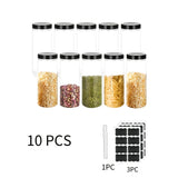 10pcs Tarros de Plástico Transparentes Redondos de 17oz (65*180mm) para Almacenamiento, Frutas Secas, Miel y Cereales con Sello Hermético