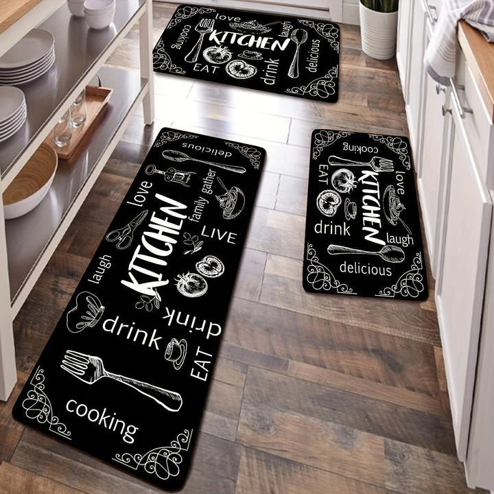 1pc Alfombra Antifatiga para Cocina, Alfombra Acolchada Antideslizante Gruesa, Tapete Corredor, Alfombrillas de Confort para Estar de Pie Resistentes, Alfombra para Pasillo y Lavandería