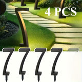 Juego de 4 Luces Solares para Exteriores HOTU, Luces Sólidas para el Suelo, Farolas Solares para Paisajismo Exterior, Patios y Aceras