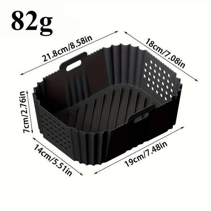 1/2pcs Revestimientos de Silicona para Freidora de Aire Ninja SL401 SL400 Doble Apilamiento XL 2-Cestas Reutilizables de Silicona para Freidora de Aire Antiadherente Bandeja de Horneado para Horno