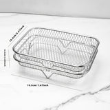 Accesorios para Freidora de Aire Cesta de Parrilla, 3/2 Capas, Acero Inoxidable 304 Apilable, Accesorio para Alitas de Pollo y Rejilla de Cocina