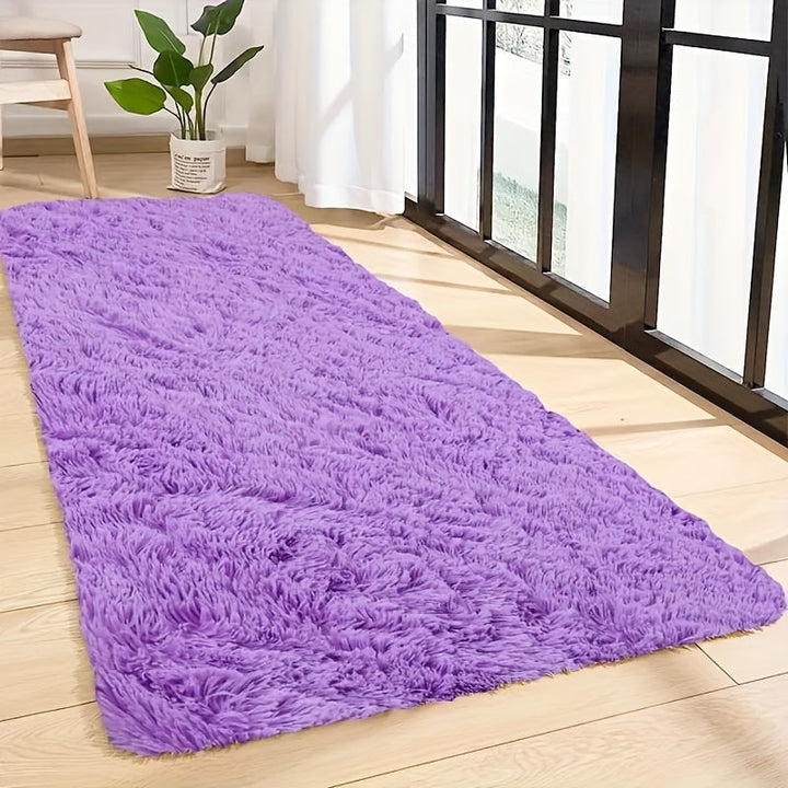1pc Alfombra para Sala de Estar, Alfombra Suave y Mullida Morada Premium, Alfombra Decorativa de Prestigio para Dormitorio de Invitados, Antideslizante, Fácil Mantenimiento, Amigable con Mascotas