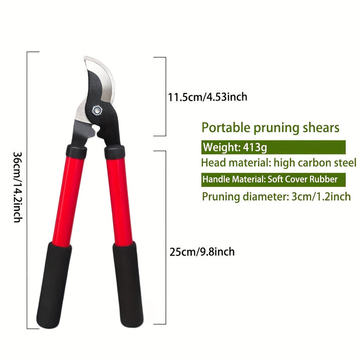 Cortacésped de jardinería de alta resistencia - Hojas de precisión SK5 para ramas de árboles frutales, aspereza de arbustos, mangos verdes y rojos, no requiere electricidad, herramienta de poda de árboles, herramienta de jardinería tradicional