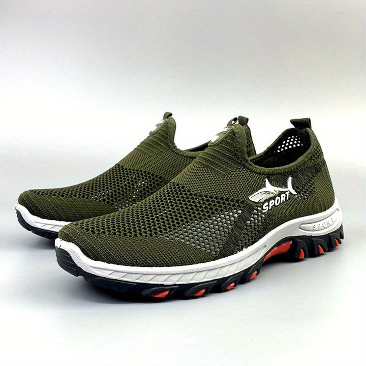 Zapatos para hombre, zapatillas casuales estilo slip-on, lona de malla transpirable al estilo antiguo pekinés, disponibles en tallas extendidas