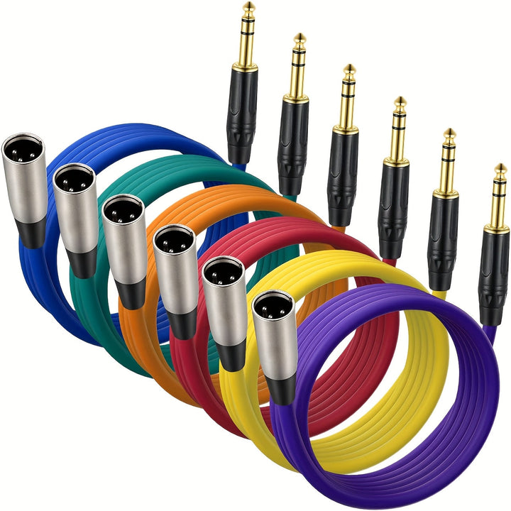 Cable de micrófono para altavoz balanceado con conector macho de 6.5mm a XLR, línea de audio balanceada para guitarra eléctrica, bajo, teclado, amplificador, temporada de graduación, regalo, regalo de cumpleaños