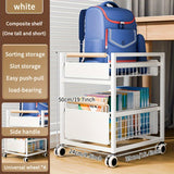 Estante de Almacenamiento para Bolsas de Libros, Carrito Móvil, Estante de Almacenamiento para Libros para Uso Doméstico, Artefacto para Bolsas de Libros Debajo del Escritorio, Polipasto, Armario de Libros