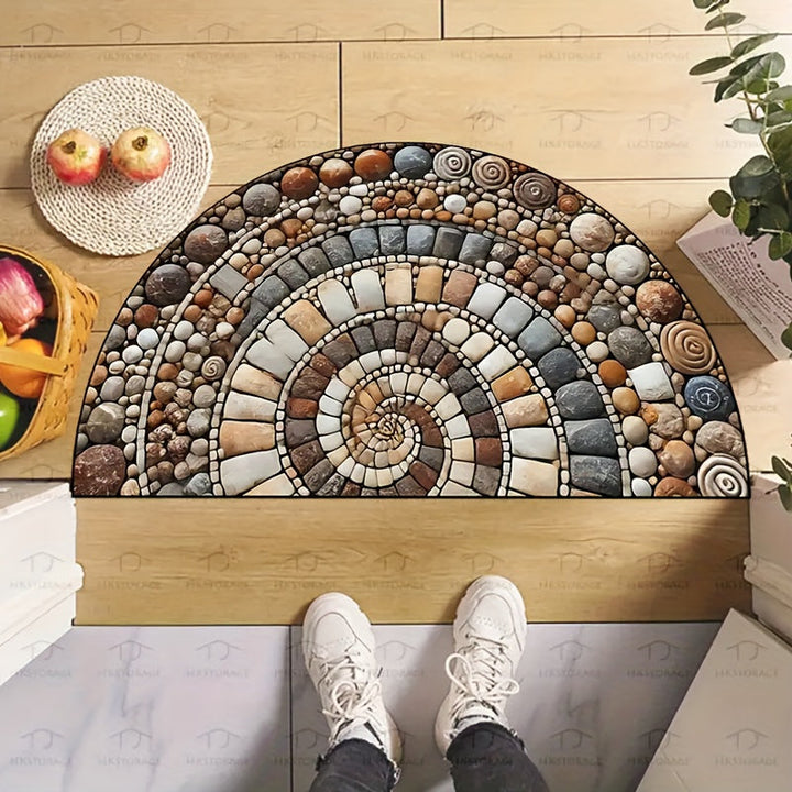 Tapete antideslizante y resistente al desgaste con diseño de adoquines, ideal para dormitorio, cocina, pasillo y múltiples zonas, 1 unidad