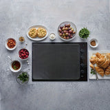 Alfombrilla Protectora de Silicona Resistente al Calor para Encimeras Cerámicas y Eléctricas, Tapete Secador de Platos para Cocina con Patrón de Rejilla Negra, Accesorio de Cocina Duradero y Elegante, Protectores de Estufa, Vajilla Estilosa, Material de