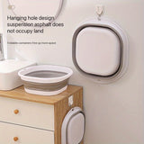 1pc Cubo Grande Plegable para Lavandería, Baño de Pies y Limpieza Facial - Cubeta de Plástico Resistente y Gruesa, Diseño Colapsable Ahorrador de Espacio, Portátil para Hogar, Viajes, Cocina o Baño - Regalo Ideal para Navidad/Halloween (Sin Necesidad de