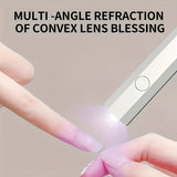 CIICII Mini Lámpara de Curado de Esmalte de Uñas Gel con Pantalla Digital Portátil, Inalámbrica, Rápida y Compacta, Fácil de Usar en Salones de Uñas para el Hogar, Fácil de Viajar, Regalos de Alta Calidad