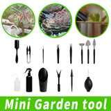 Kit de cuidado de bonsái - Conjunto completo de herramientas para jardín para plantas de interior, cactus y jardines de hadas - Manijas de madera duraderas, diseño fácil de usar, plantador de jardín, plantación, plantas de interior