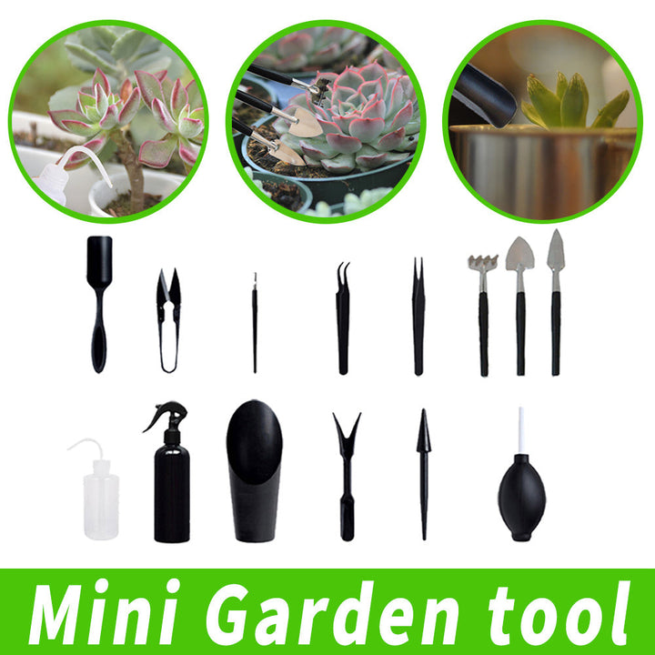 Kit de cuidado de bonsái - Conjunto completo de herramientas para jardín para plantas de interior, cactus y jardines de hadas - Manijas de madera duraderas, diseño fácil de usar, plantador de jardín, plantación, plantas de interior