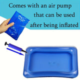 2 Piezas de Bañera Inflable Cuadrada para Piscina, Spa Portátil para Pies, Escalón y Set de Pedicura para Limpieza de Piscinas