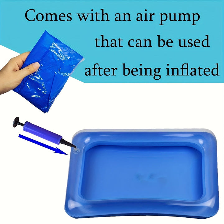 2 Piezas de Bañera Inflable Cuadrada para Piscina, Spa Portátil para Pies, Escalón y Set de Pedicura para Limpieza de Piscinas