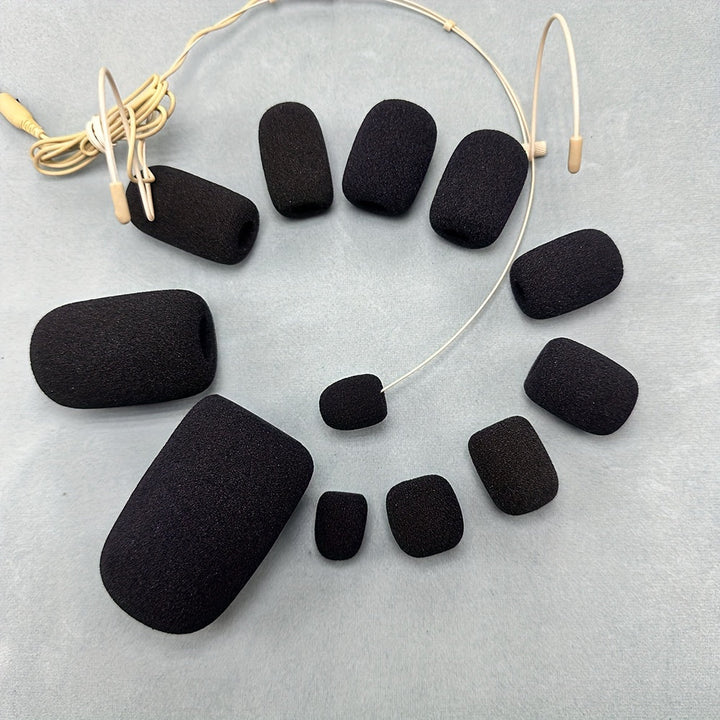 Micrófono Esponja Mi Cabeza Multi-tamaño Auricular Micrófono Esponja Micrófono Protección de Vida Accesorios Cubierta a prueba de viento Eid Al-Adha Mubarak