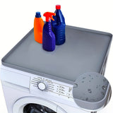 1 pieza, protector superior de lavadora y secadora de silicona negra, antideslizante, impermeable, duradero, para detergentes y suavizantes de ropa, ideal para accesorios de lavandería en casa, alfombrilla versátil para electrodomésticos, diseño a prueba