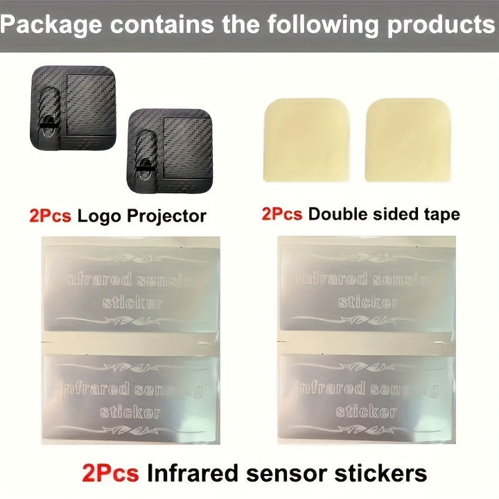 Luces de Bienvenida LED para Puertas de Coche Adecuadas para Varios Autos, Fácil Instalación, Para Automóviles, SUV y Camiones, Equipo de Iluminación Universal para Vehículos, Sin Necesidad de Batería