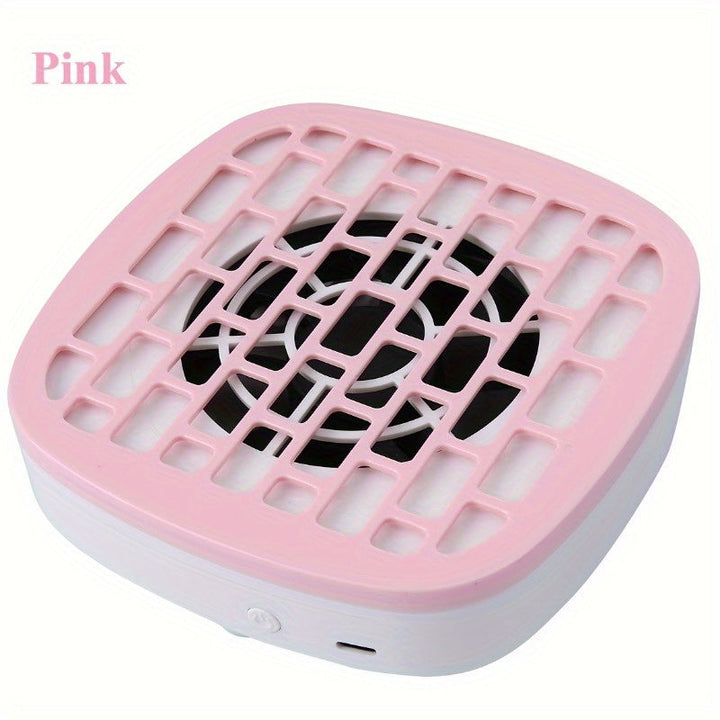 1/5/10pcs Recogedor de Polvo para Uñas con Motor y Cepillo USB - Limpiador Compacto de Residuos, Compatible con Máquinas de Uñas, Incluye Filtro - Para Salón, Hogar, Spa, Manicura/Pedicura DIY - Sistema Ligero y Duradero en Rosa, Diseño Cuadrado Elegante