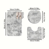 3 piezas de alfombrilla suave de felpa con estampado de rayas, alfombrilla de felpa de lujo moderna, absorbente, antideslizante, adecuada para baño, decoración del hogar, alfombrilla de área.