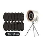 Exhausto de cocina portátil con 3 velocidades, pantalla de filtro desmontable, aceite adsorbido, ventilador de cocina mini para olla exprés y barbacoa al aire libre con 2/5/12 filtros