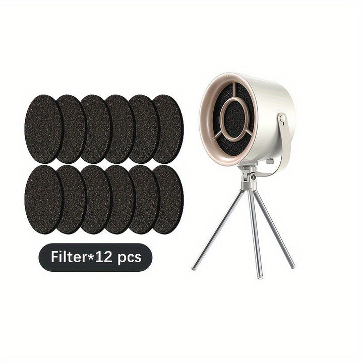 Exhausto de cocina portátil con 3 velocidades, pantalla de filtro desmontable, aceite adsorbido, ventilador de cocina mini para olla exprés y barbacoa al aire libre con 2/5/12 filtros