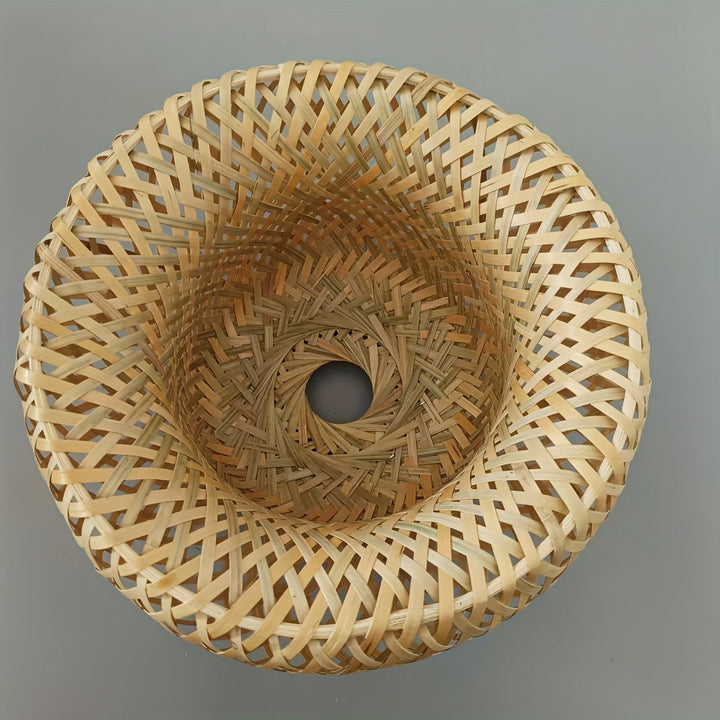 Lámpara de sombra de ratán tejido a mano estilo bohemio - Adecuada para montaje flush y luces de techo o uso decorativo, ideal para sala de estar, dormitorio, cocina y habitación de niños, área de comedor...