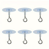 2 piezas/4 piezas/6 piezas/12 piezas, gancho de techo adhesivo no poroso, utilizado para colgar lámparas, plantas verdes y otros adornos, colgantes navideños, ganchos de Navidad, etc.