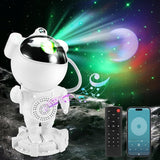 1 Proyector de Galaxia Astronauta con Luz Nocturna LED, Lámpara de Nebulosa y Altavoz Inalámbrico - Carga USB, Ajuste de Brillo Remoto, Tiempo de Sueño con Ruido Blanco, Ideal para Sala de Juegos, Decoración de Cine en Casa, Fiestas Temáticas de Hallowee