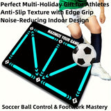 1pc Alfombra de Entrenamiento para Habilidades Pies, Antideslizante, Mejora del Control y Destreza en el Pie, Gimnasia con Aislamiento Acústico Interior, Alfombra de Velocidad y Agilidad, para San Valentín, Pascua, Día de Acción de Gracias, Navidad