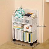 Estante de libros móvil con ruedas, almacenamiento de libros, estante de libros de suelo a techo para uso en casa y aula, estante de libros junto al escritorio, estante de almacenamiento de snacks, mesa de noche.