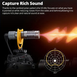 Micrófono universal para video GODOX VS-Mic con cuerpo de aleación de aluminio, conector de 3.5 mm, modo de alimentación USB, para iPhone, teléfonos Android, cámaras DSLR - Micrófono para grabación y transmisión, equipo de grabación para transmisiones |