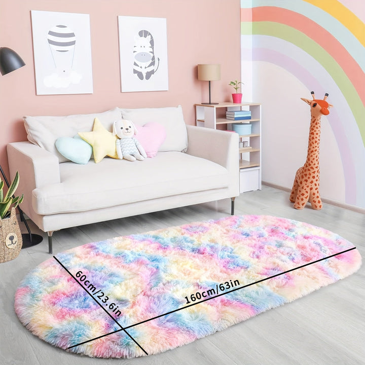 1 alfombra de peluche larga para dormitorio, suave y gentil con la piel, fácil de cuidar, ideal para dormitorio y sala de estar