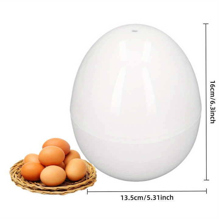 Olla para Huevos al Huevo Poche de 4 Capacidad - Apta para Microondas, Lavavajillas y Anticorrosión con Tapa Roscada y Separador - Vaporera Portátil para Desayunos Rápidos, Viajes en RV y Camping, Libre de Melamina Duradera