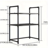 Organizador de Condimentos con Gancho para Reposabrazos y Estante Ampliado y Engrosado para Microondas, Horno y Máquina de Pan