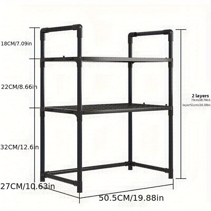 Organizador de Condimentos con Gancho para Reposabrazos y Estante Ampliado y Engrosado para Microondas, Horno y Máquina de Pan