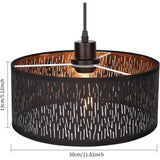 Pantalla de lámpara - Pantallas de lámpara modernas negras para luces de techo con interior dorado, pantallas de lámpara para lámparas de mesa y lámparas de pie, pantalla de lámpara colgante para dormitorio, salón, pasillo y cocina