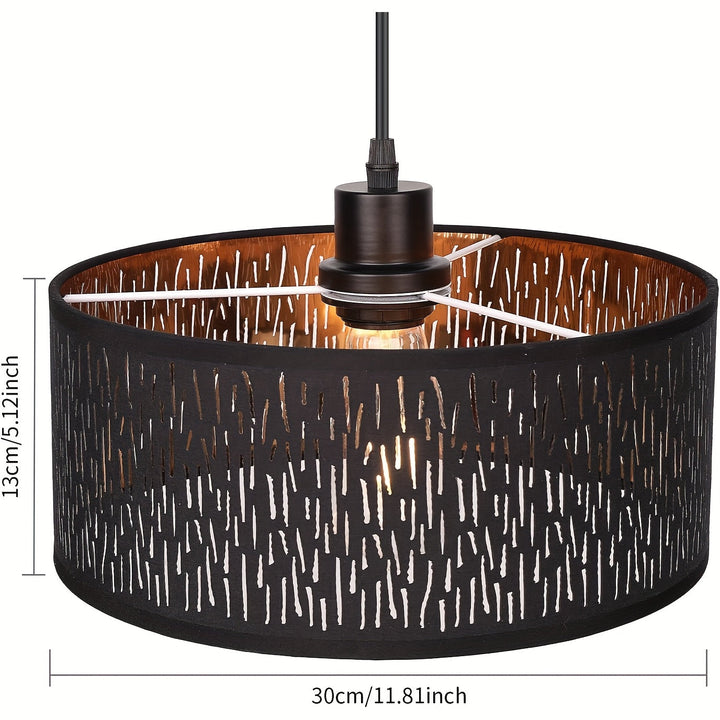 Pantalla de lámpara - Pantallas de lámpara modernas negras para luces de techo con interior dorado, pantallas de lámpara para lámparas de mesa y lámparas de pie, pantalla de lámpara colgante para dormitorio, salón, pasillo y cocina