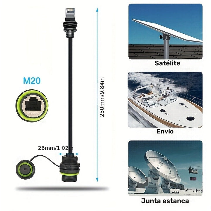 Conector impermeable RJ45 para Starlink Gen 3 Dish y Router Compatible con Starlink Gen 3/Mini Adaptador de cable Ethernet.