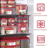 Juego de 14 Recipientes para Alimentos con Tapas a Presión, Cajas Bento, Ideales para Comida, Preparación de Comidas y Sobras, Organización de Cocina y Nevera, Contenedores BPA-Free para el Hogar y Vuelta al Colegio