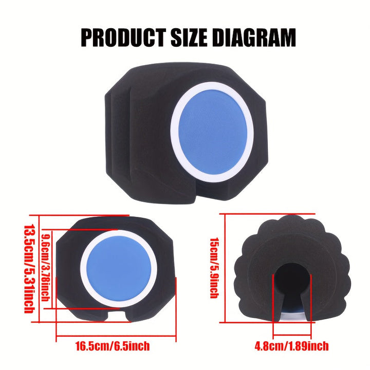 Micrófono profesional con espuma de alta densidad para reducción de ruido, cubierta de estudio para grabación de sonido aislado, estuche de protección de alta densidad para reducción efectiva de ruido y reflexión, pantalla de viento portátil para cantar